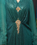 Sequins Turquoise net Kaftan