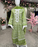 Green Chikankari