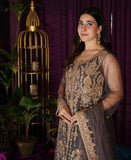 Golden Smoke (3 pc Sharara Set)