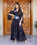 Black sequins kaftan