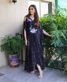 Black sequins kaftan