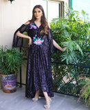 Black sequins kaftan