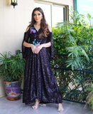 Black sequins kaftan