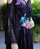 Black sequins kaftan