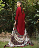 Maroon schiffli three piece outfit