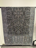 Kaani silk shawl black grey pallet