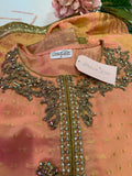 Peach Banarsi Chunri Outfit