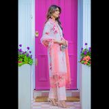 Spring field (lawn 3 piece Chikankari)