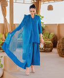 Royal Blue Raw Silk (Farshi Shalwar suit)