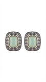 Amazonite Halo Studs