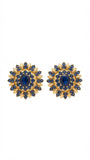 Oval Sapphire Burst Studs