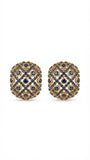 Sapphire Lattice Oval Studs