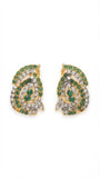 Emerald & Crystal Cascade Studs