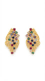 Multi-Colour Gemstone Filigree Earrings