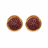 Pomegranate Pavé Dome Studs