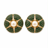 Emerald Pearl Compass Studs