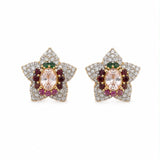 Orchid Multi-Colour Gem Star Studs