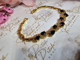 Gold Black Sapphire Bracelet