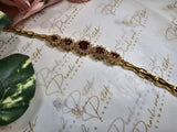 Garnet Gold Bracelet