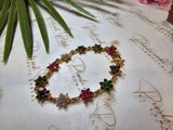 Multi Stone Floral Bracelet