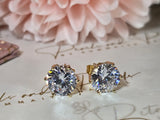 Solitaire Gold Studs