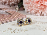 Amethyst Zircon Studs