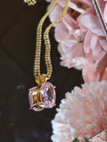 Oval Pink Tourmaline Pendant