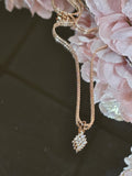 Gold Zircon Cluster Pendant