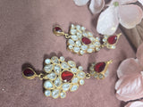 Ruby Zirconia Glamour Earrings