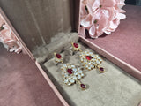 Ruby Zirconia Glamour Earrings