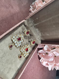 Ruby Zirconia Glamour Earrings