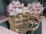 Ruby & Emerald Radiance Bangles Set