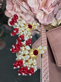 Ruby Snowfall Elegance Earrings