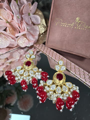 Ruby Snowfall Elegance Earrings