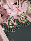 Emerald Garnet Sparkle Earrings