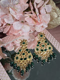 Green and Amber Gleam Earrings