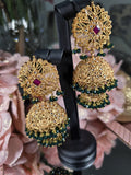 Golden Ruby Steps Earrings