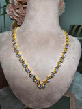 Golden Zirconia Horizon Necklace