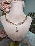 Pink Topaz Necklace Set