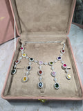 Multi Stone Hanging Necklace