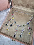 Multi Stone Hanging Necklace