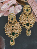 Golden Green Elegance Earrings