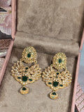 Golden Green Elegance Earrings