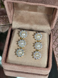 Floral Zircon Earrings