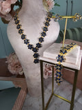 Floral Sapphire Necklace Set