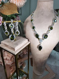 Stylish Peridot Necklace Set