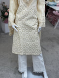 Ivory Gold Chikankari