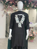 Noir Elegance – 3 Piece Farshi Salwar Set