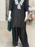 Noir Elegance – 3 Piece Farshi Salwar Set
