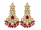 Crimson Kundan Cascade